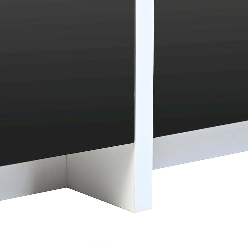 Meuble TV noir brillant 74,8 avec tiroirs pour téléviseurs de 80 po