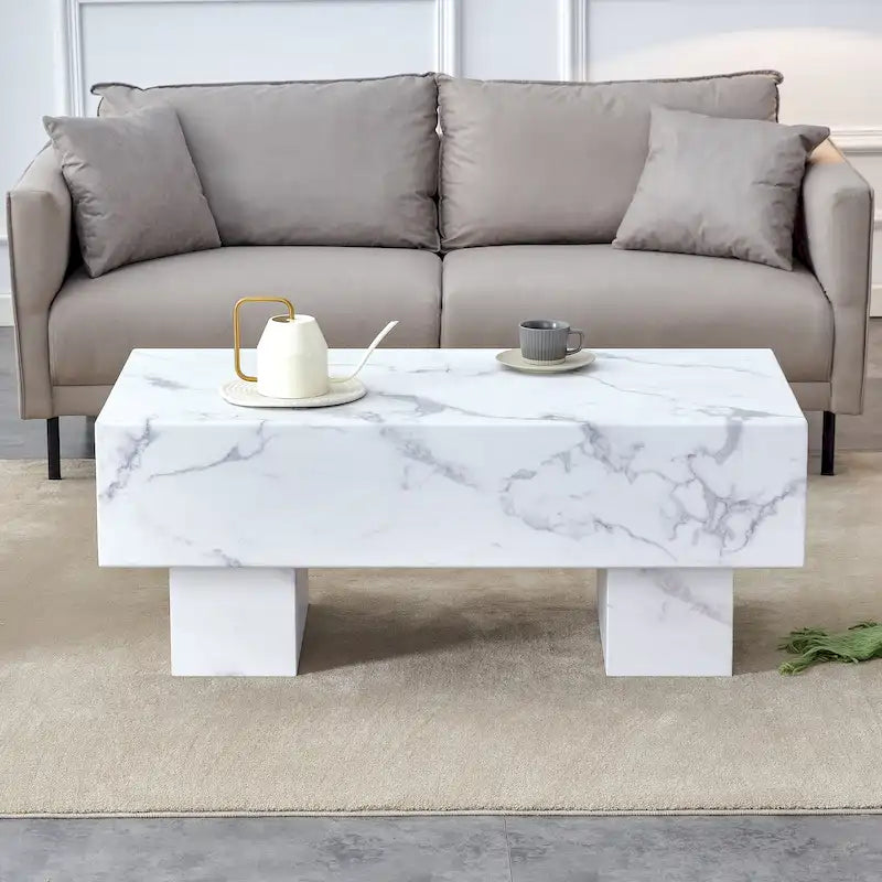 Table basse en MDF avec autocollant à texture moderne et simple