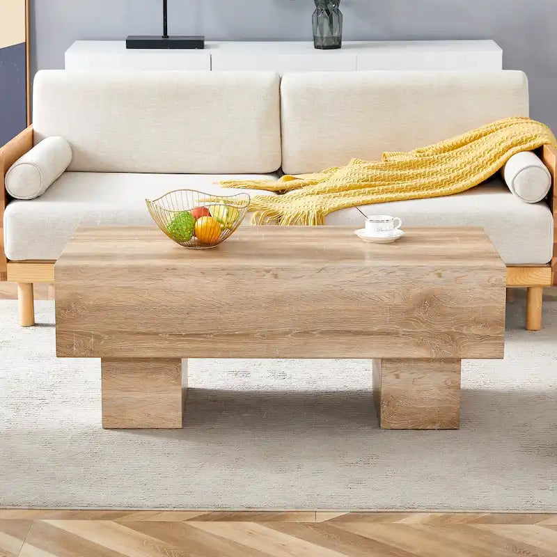 Table basse en MDF avec autocollant à texture moderne et simple