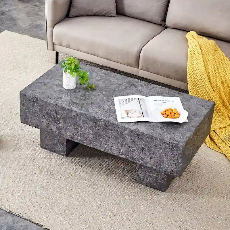 Table basse en MDF avec autocollant à texture moderne et simple
