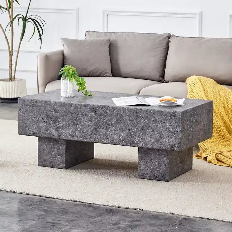 Table basse en MDF avec autocollant à texture moderne et simple