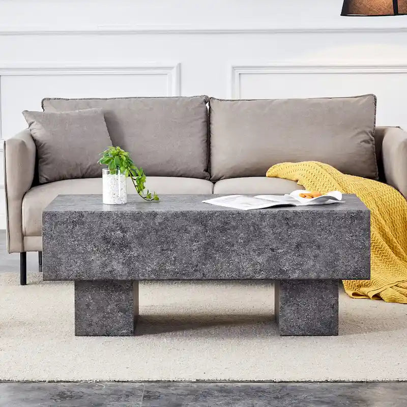 Table basse en MDF avec autocollant à texture moderne et simple