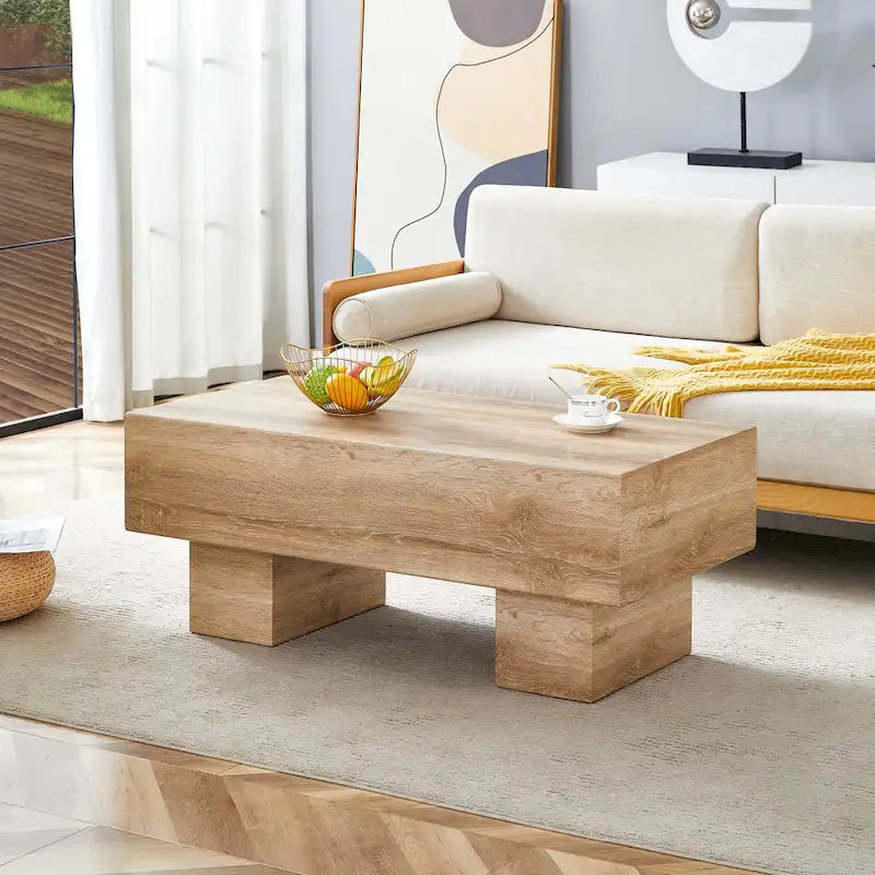 Table basse en MDF avec autocollant à texture moderne et simple