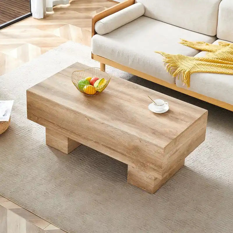 Table basse en MDF avec autocollant à texture moderne et simple