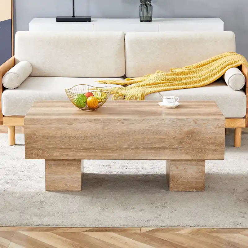 Table basse en MDF avec autocollant à texture moderne et simple