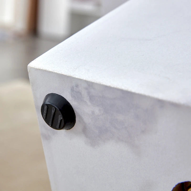 Table basse en MDF avec autocollant à texture moderne et simple