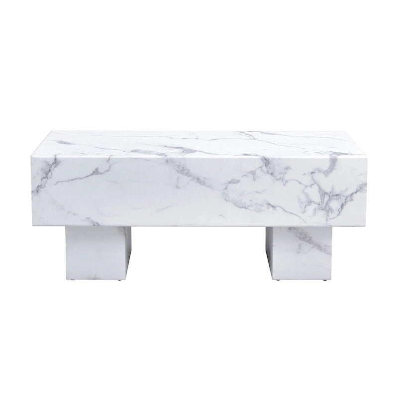 Table basse en MDF avec autocollant à texture moderne et simple