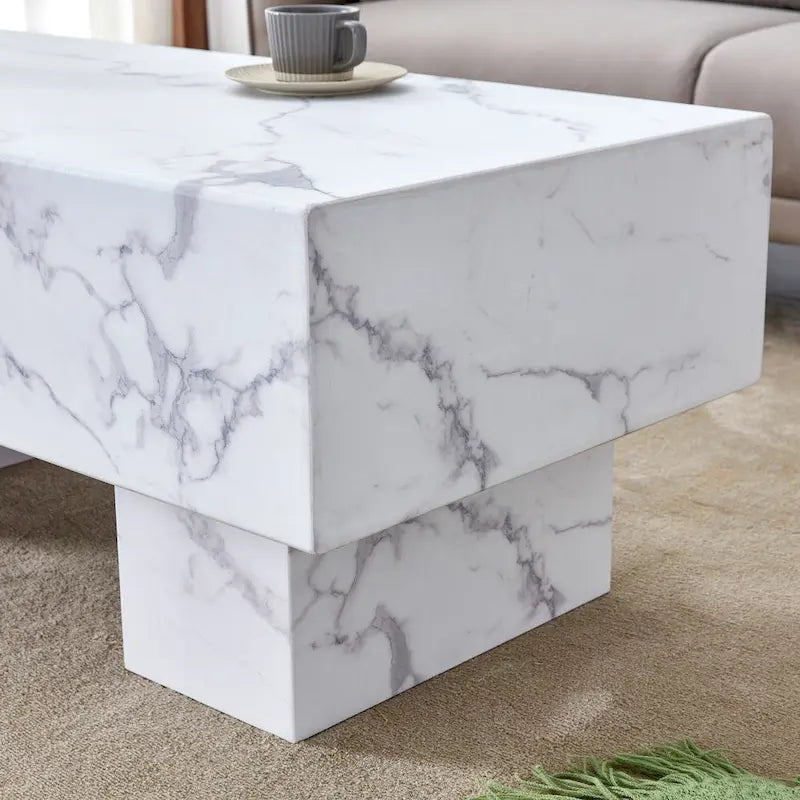Table basse en MDF avec autocollant à texture moderne et simple