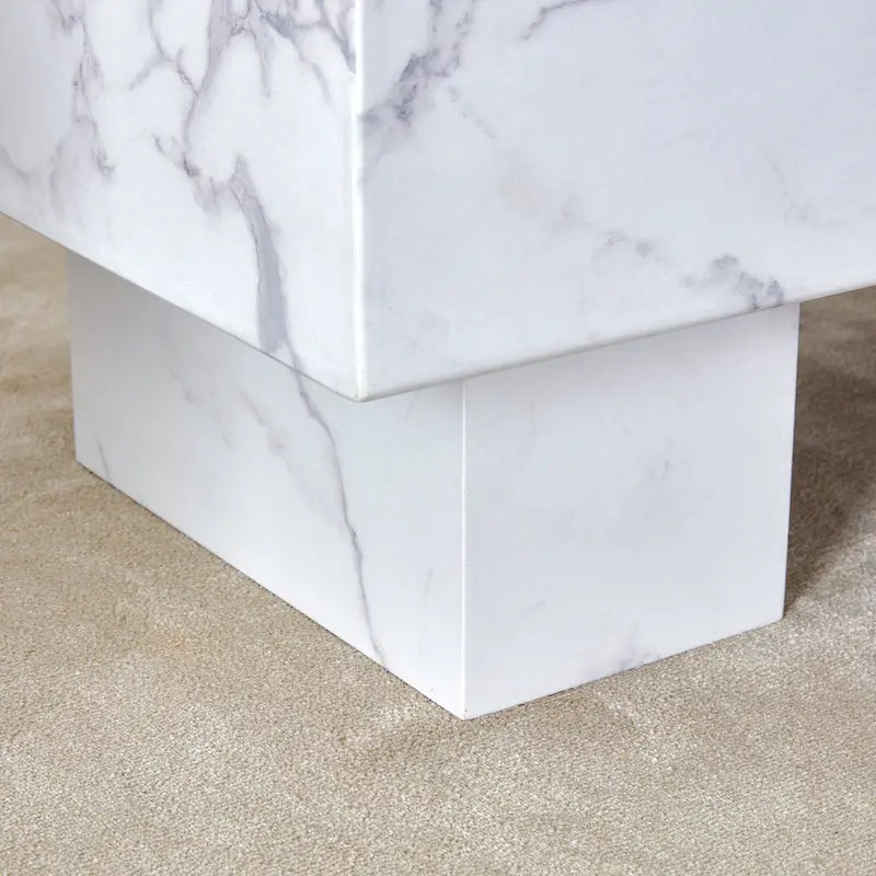 Table basse en MDF avec autocollant à texture moderne et simple