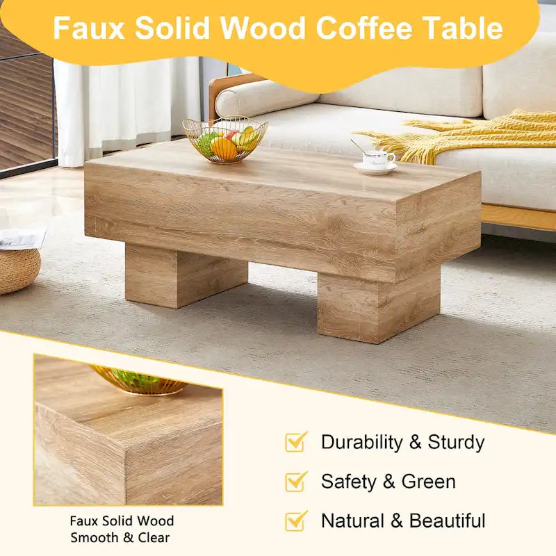 Table basse en MDF avec autocollant à texture moderne et simple