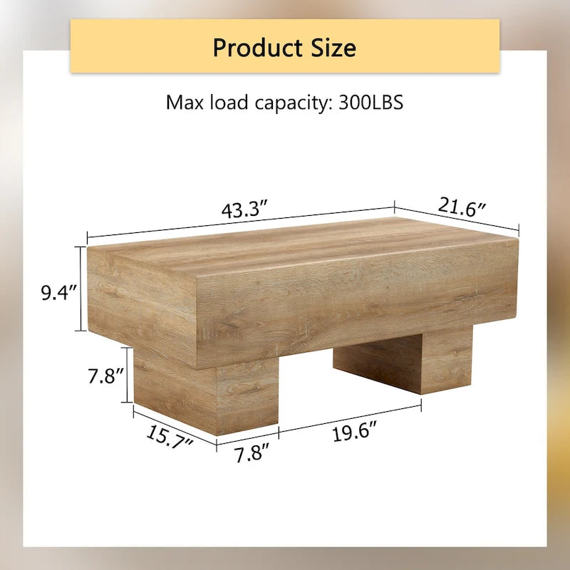 Table basse en MDF avec autocollant à texture moderne et simple