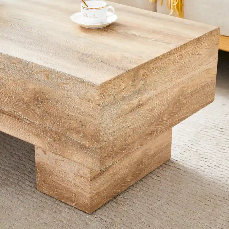 Table basse en MDF avec autocollant à texture moderne et simple