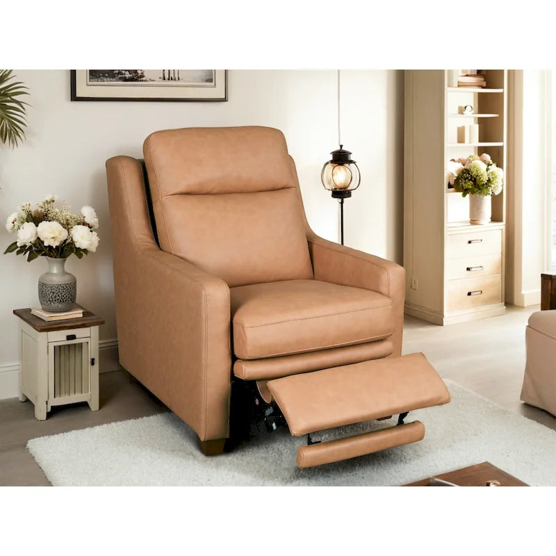 Canapé inclinable en cuir véritable 33 places, motorisation triple, zéro dégagement, avec ports USB et USB-C