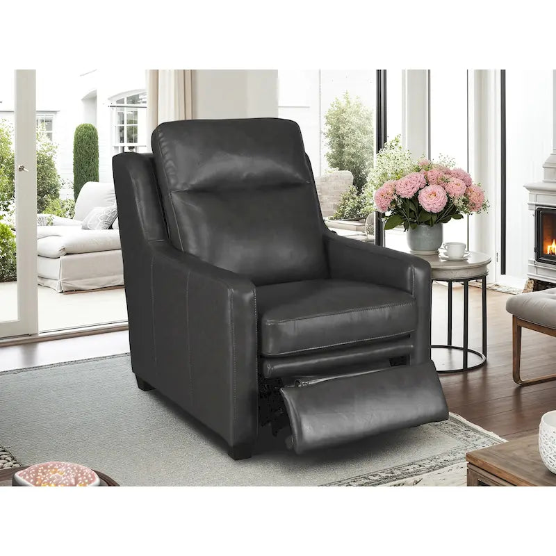 Canapé inclinable en cuir véritable 33 places, motorisation triple, zéro dégagement, avec ports USB et USB-C