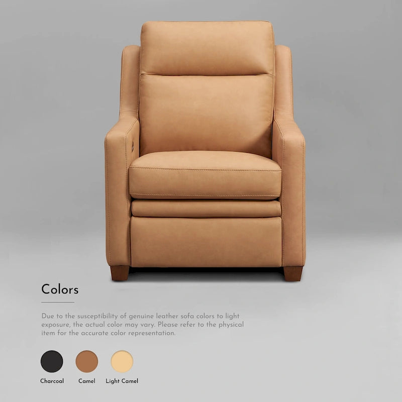 Canapé inclinable en cuir véritable 33 places, motorisation triple, zéro dégagement, avec ports USB et USB-C