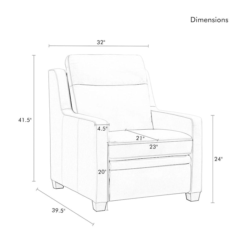 Canapé inclinable en cuir véritable 33 places, motorisation triple, zéro dégagement, avec ports USB et USB-C