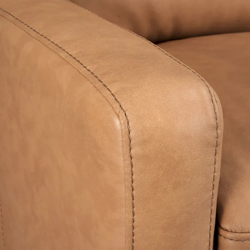 Canapé inclinable en cuir véritable 33 places, motorisation triple, zéro dégagement, avec ports USB et USB-C
