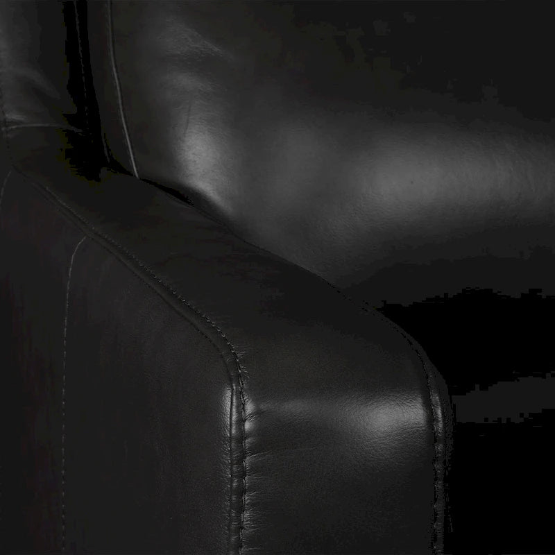 Canapé inclinable en cuir véritable 33 places, motorisation triple, zéro dégagement, avec ports USB et USB-C