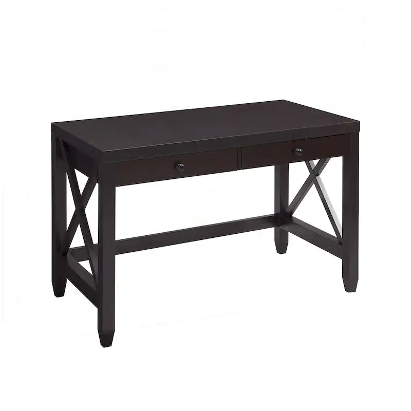 Bureau charmant avec deux tiroirs et pieds en X