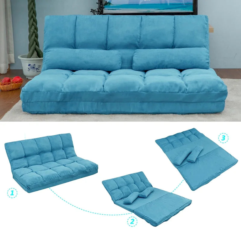 Canapé Chaise Longue avec Deux Coussins