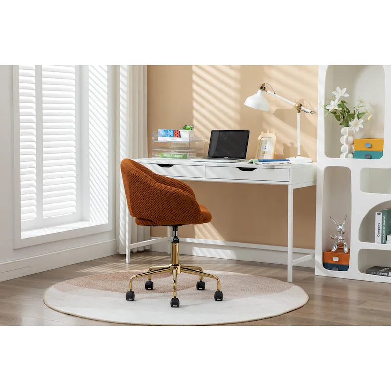 Chaise pivotante de bureau en tissu maillé