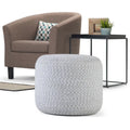 Pouf rond tressé en coton