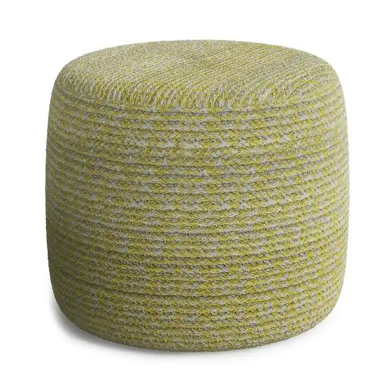 Pouf rond tressé en coton