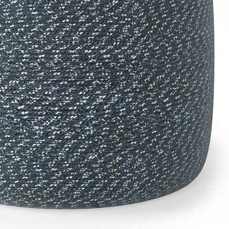 Pouf rond tressé en coton