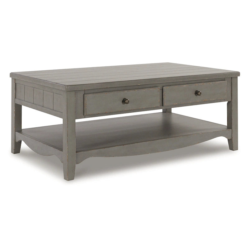 Table basse rectangulaire gris antique - 50L x 30P x 20H