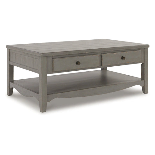 Table basse rectangulaire gris antique - 50L x 30P x 20H