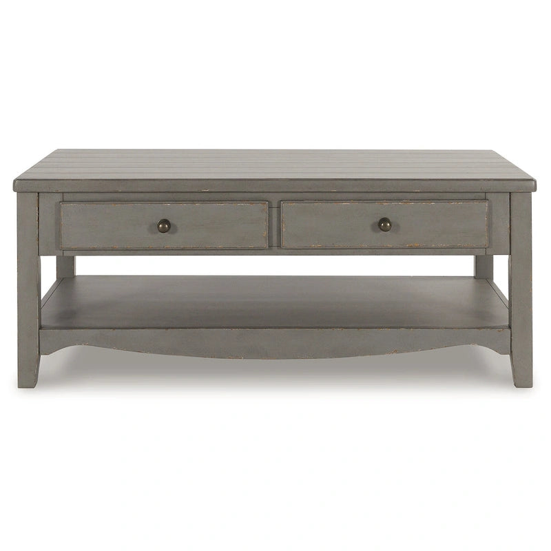 Table basse rectangulaire gris antique - 50L x 30P x 20H