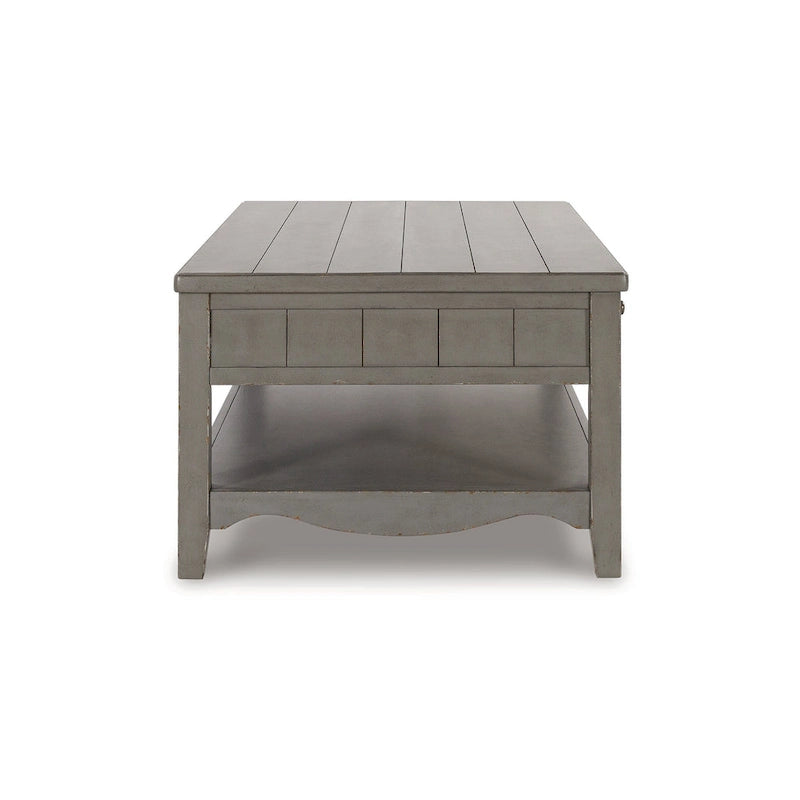 Table basse rectangulaire gris antique - 50L x 30P x 20H