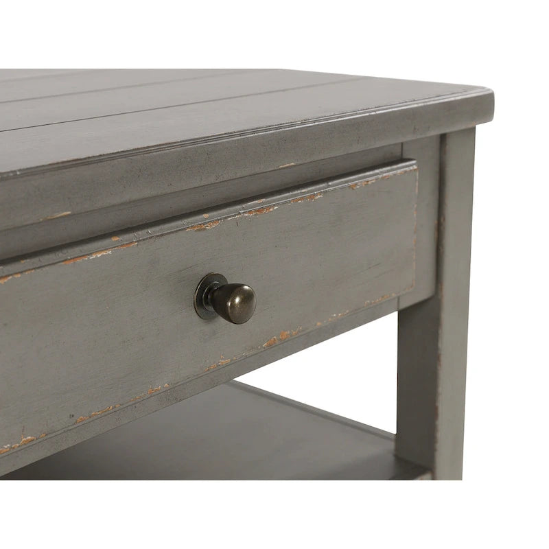Table basse rectangulaire gris antique - 50L x 30P x 20H