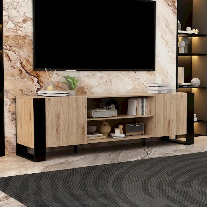 Meuble TV avec option cheminée :2 modes de flamme1500W 68,9W