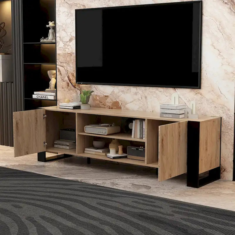 Meuble TV avec option cheminée :2 modes de flamme1500W 68,9W