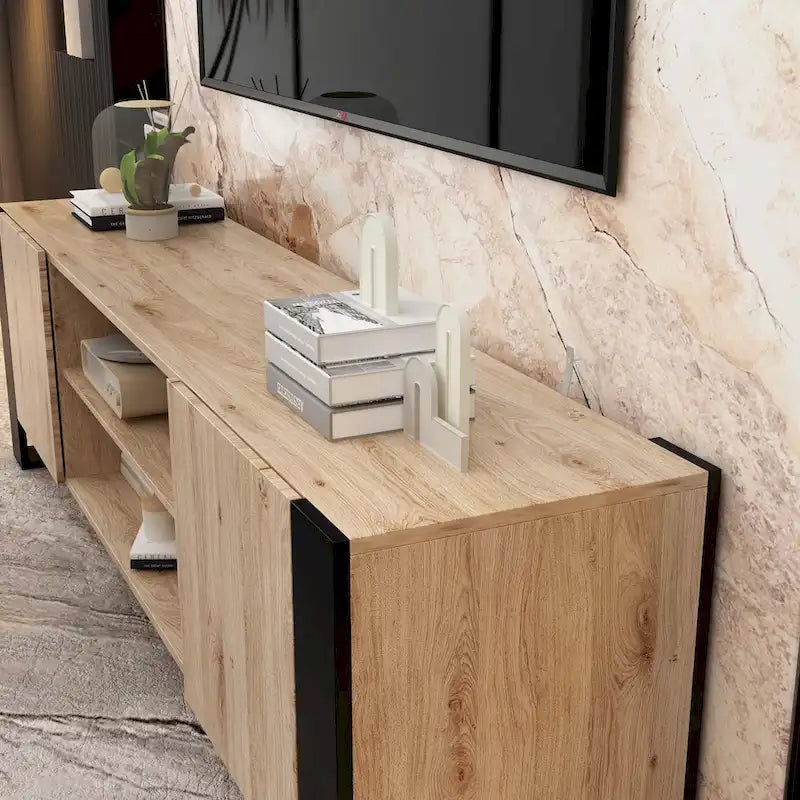 Meuble TV avec option cheminée :2 modes de flamme1500W 68,9W