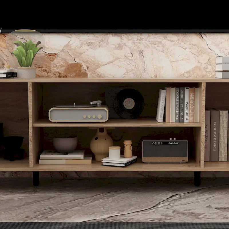 Meuble TV avec option cheminée :2 modes de flamme1500W 68,9W