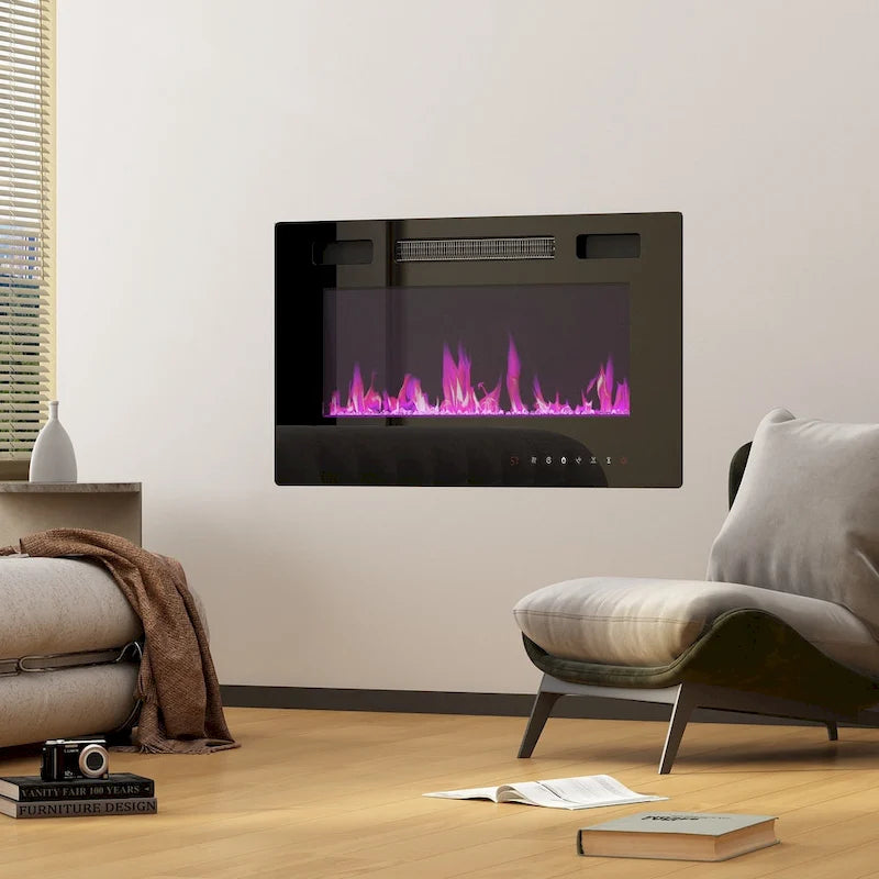 Meuble TV avec option cheminée :2 modes de flamme1500W 68,9W