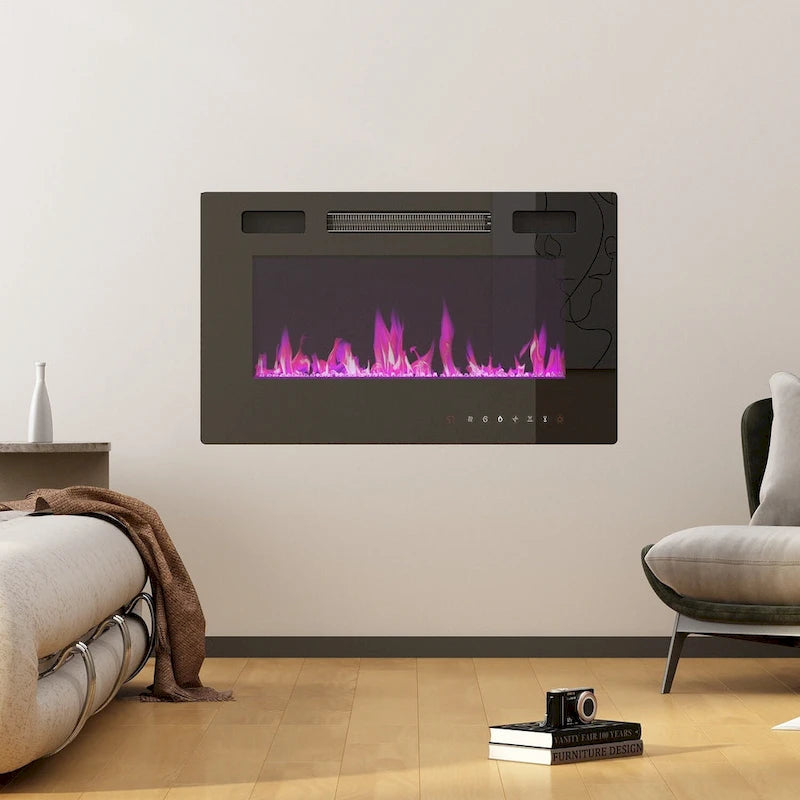 Meuble TV avec option cheminée :2 modes de flamme1500W 68,9W