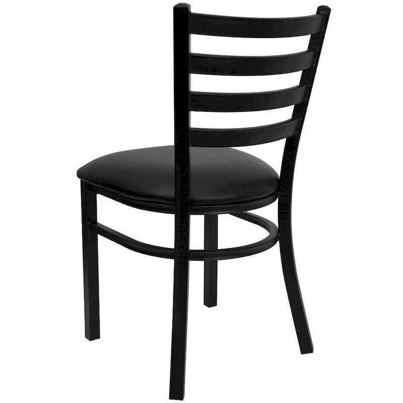 Lot de 2 chaises de restaurant en métal à dossier échelle – 41,9 l x 43,2 P x 81,9 H cm – 41,9 l x 43,2 P x 81,9 H cm
