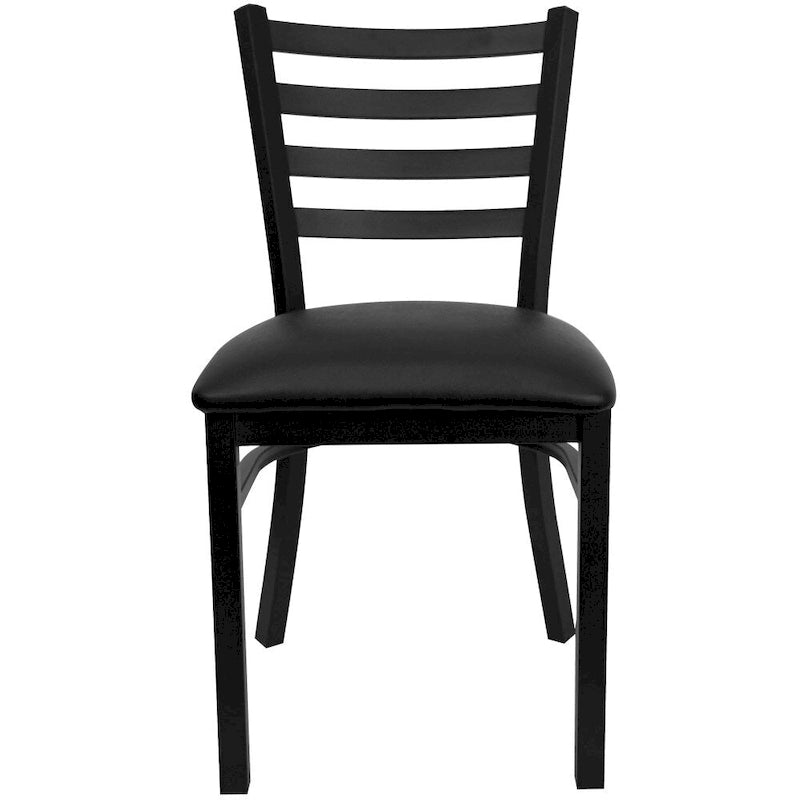 Lot de 2 chaises de restaurant en métal à dossier échelle – 41,9 l x 43,2 P x 81,9 H cm – 41,9 l x 43,2 P x 81,9 H cm