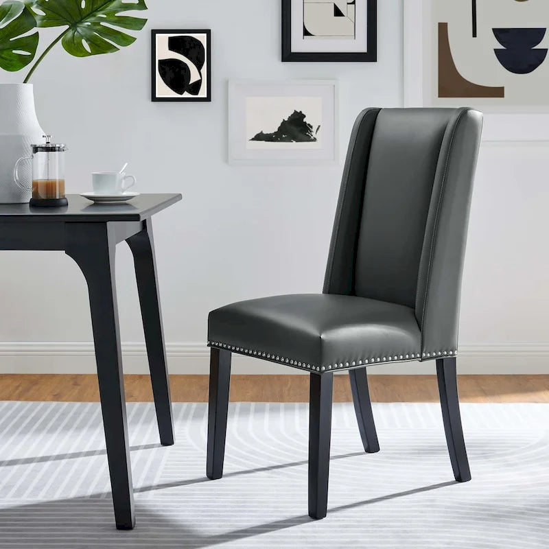 Chaise de salle à manger en cuir vegan