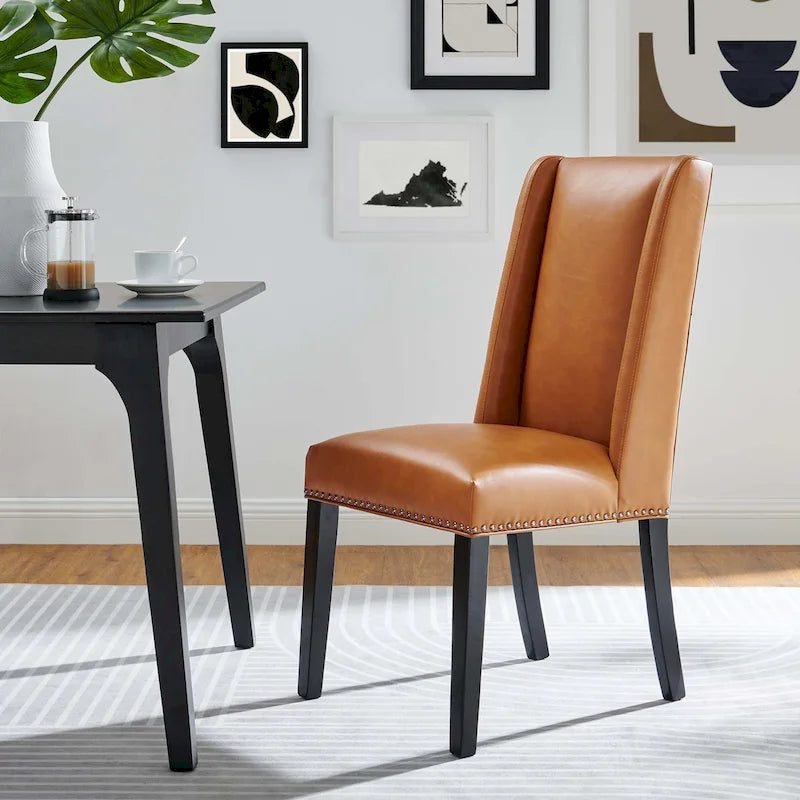Chaise de salle à manger en cuir vegan