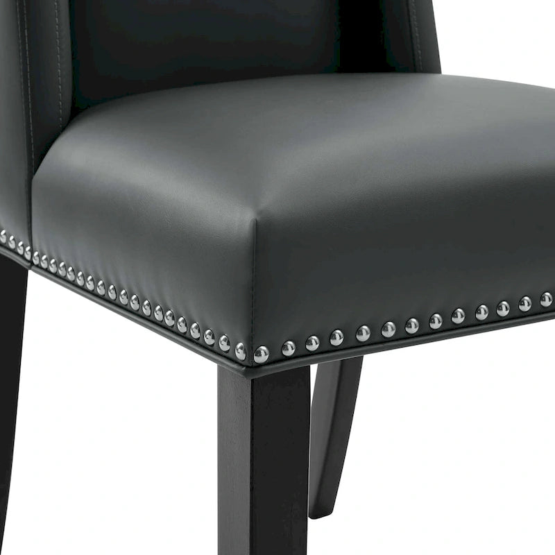 Chaise de salle à manger en cuir vegan