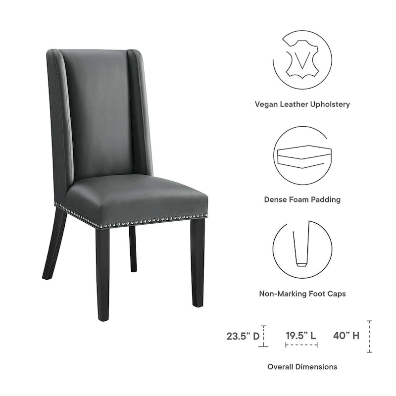 Chaise de salle à manger en cuir vegan