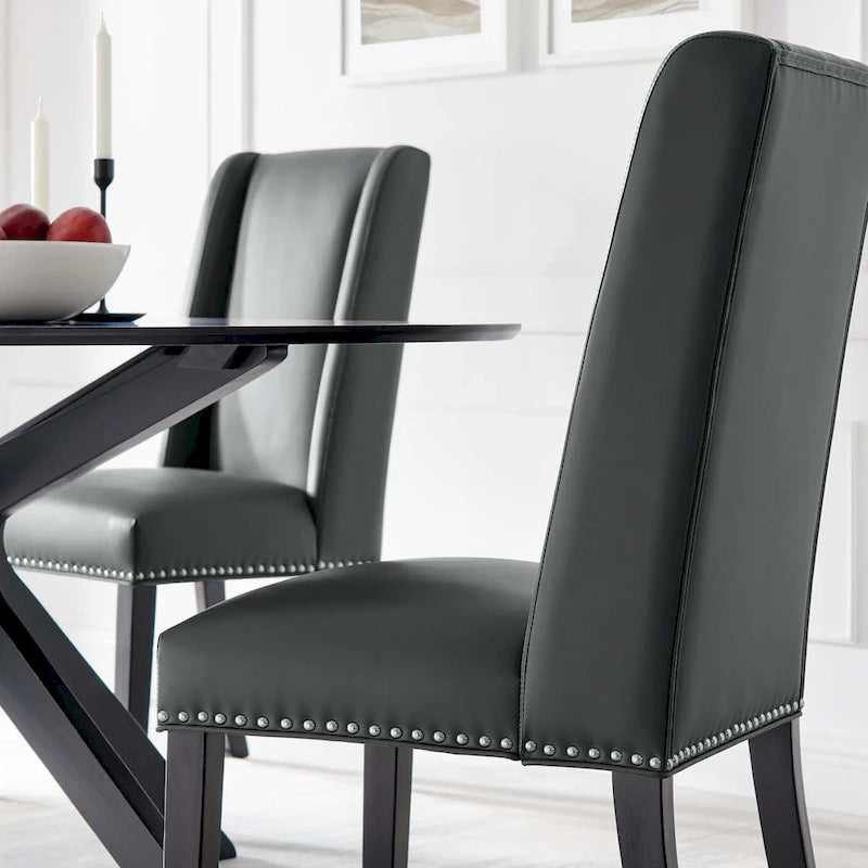 Chaise de salle à manger en cuir vegan