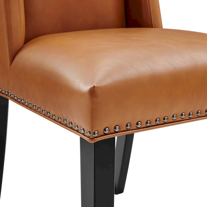 Chaise de salle à manger en cuir vegan