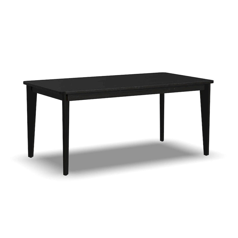Table à manger rectangulaire en bois noir - 66 x 30 x 36