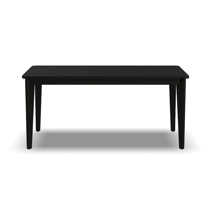 Table à manger rectangulaire en bois noir - 66 x 30 x 36