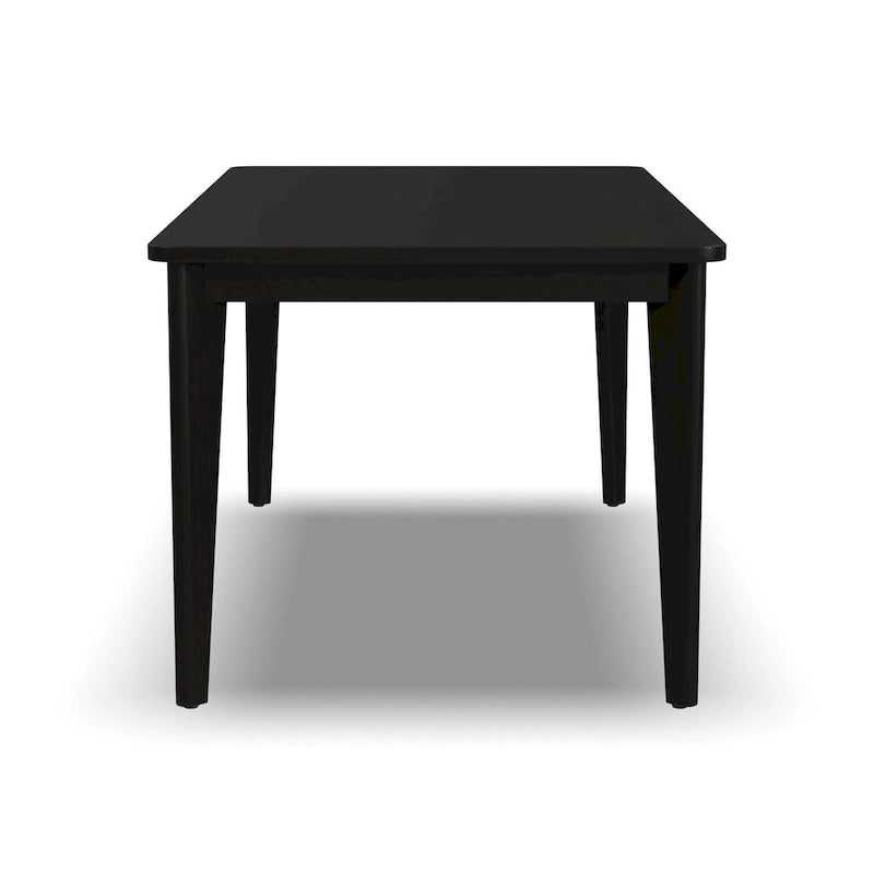 Table à manger rectangulaire en bois noir - 66 x 30 x 36